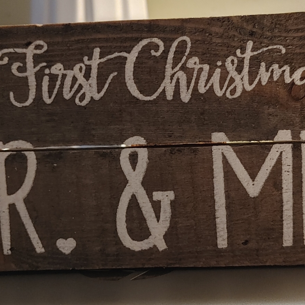 OUR FIRST CHRISTMAS AS.  MR & MRS.
